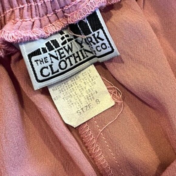 Vintage New York Clothing Co Deadstock Pink Midi Skirt Pleated Size 8 - Picture 5 of 6